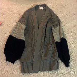 color block cardigan